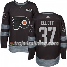 Philadelphia Flyers tröja Brian Elliott 37 1917-2017 100th Anniversary Adidas Svart Authentic - NHL Tröjor Herr